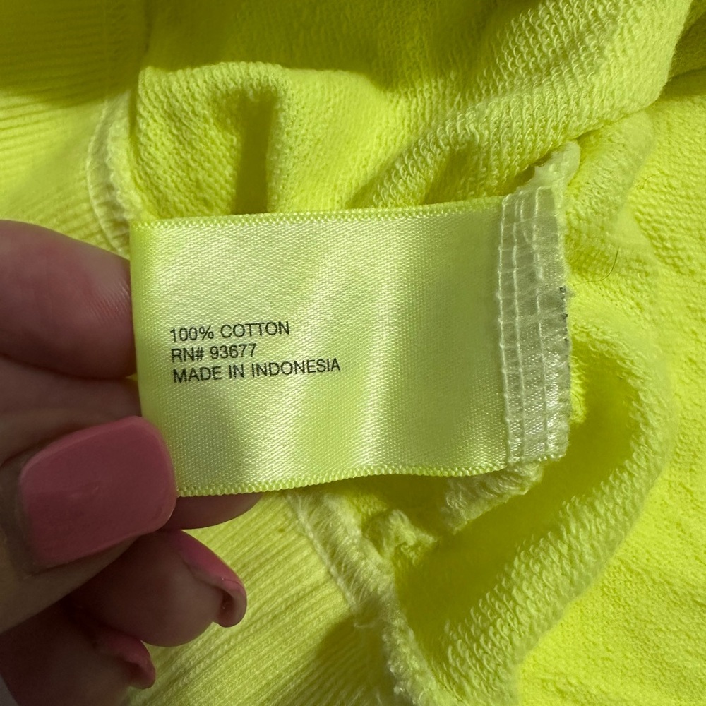 WOMEN’S CITY STREETS BRIGHT NEON LIGHTWEIGHT CROPPED SWEATSHIRT XL - Picture 8 of 9
